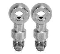 Adaptateurs banjo à œil, raccords droits en acier inoxydable, remplacement durable et étanche pour systèmes de freinage automobile, diamètre intérieur 8 mm, filetage 11 mm, lot de