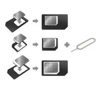 Akashi – Kit d'adaptateurs de cartes SIM pour téléphone portable – Micro SIM et Nano SIM