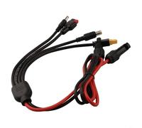 Adaptateurs de connecteur de panneau solaire en cuivre sans oxygène 12 AWG 4 en 1 pour XT60 DC5521 DC7909 compatible avec EcoFlow River pour Anker 521