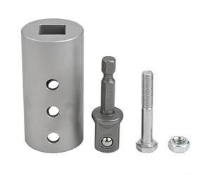 Adaptateurs de cric de remorque en acier inoxydable avec embout à douille 1/2" | Compatible avec arbre d'entraînement de 1" pour un fonctionnement sans effort | Comprend des joints et
