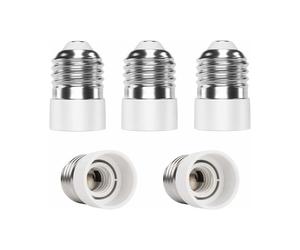 Adaptateurs de douille, lot de 6 adaptateurs E26/E27 vers E17 pour un changement d'ampoule simple et sûr. Matériau PBT ignifugé pour une meilleure