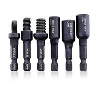 Adaptateurs de douilles autotaraudeuses pour construction Cr-Mo 6 x 1,0 M8 x 1,25 M10 x 1,5 avec tige hexagonale de 6,35 mm