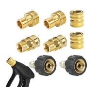 Adaptateurs de nettoyeur haute pression - Ensemble de coupleurs rapides, kit de connecteur de ligne d'eau | Design de raccord haute résistance, performance de pulvérisation, convient pour le nettoyage