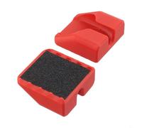 Adaptateurs de pédale de vélo sans clip pour pédale Wahoo convertit en plateforme commune, double design antidérapant, facile à installer, matériau plastique noir (rouge)