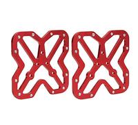 Adaptateurs de Plate-Forme de pédale de vélo en Alliage d'aluminium, Grandes pédales de vélo de Route Clipless, Adaptateur de pédale sans Clip (Rouge)