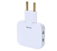 Adaptateurs de prise, rallonge de prise - Adaptateur mural de mise à la terre à 3 prises | Prise de robinet murale intérieure plate multifonctionnelle, 2500W, gain de place, pointe rotative à 180 degr