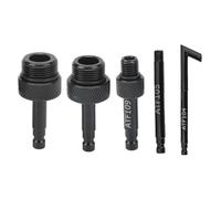 Adaptateurs de Remplissage ATF 5 Pièces en Alliage d'Aluminium pour AISIN | Pour Transmission Automatique AISIN Filetage M24 x 1.5 et M10 x 1.0 Connecteur Coude 60 Degrés VAG1924 1 Filetage M22 x 1.5