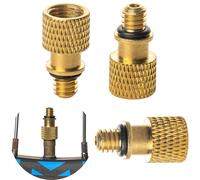 Adaptateurs de valve de vélo AV vers Valve DV, Lot de 3, Schrader-Dunlop, Bague d'étanchéité supplémentaire