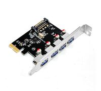 Adaptateurs d'extension USB PCIE3.0 de bureau 4 ports transfert haute vitesse Interfaces d'alimentation intégrées Carte d'extension pilote non requise