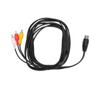 Adaptateurs DIN 8 broches vers RCA Plug and Play, compatibles Sega Genesis. Câble audio/vidéo avec connecteurs nickelés pour un transfert de haute