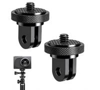 Adaptateurs en Aluminium 1/4 Lot de 2, Filetage Standard pour Caméra | Fixation stable, compatible avec GoPro et Insta360, idéale pour trépied, perche, support et accessoires photo
