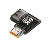 Adaptateurs HDTV femelle vers mâle à angle droit prenant en charge la résolution 8K60Hz 4K120Hz ABS Logement Design HDTV femelle vers mâle Adaptateurs