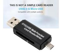 Adaptateurs multifonctionnels USB 2.0, Micro USB SD TF, câble OTG, 2 en 1, lecteurs de cartes mémoire