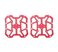 Adaptateurs Pédales Vélo en Alliage D'Aluminium, Plateforme Clipless, 1 Paire Noire - Robuste et Anti - Oxydation, Installation Facile pour VTT et Vélo Route (Rouge)