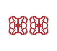 Adaptateurs Plateforme de Pédales Vélo Clipless, Aluminium Alliage, Support Antidérapant pour Système VTT Noir - Conversion Rapide, Légèreté Optimale, Sécurité Renforcée (Rouge)