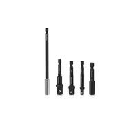 Adaptateurs Porte Douille 5 Pieces, DURATECH, Entrainement 1/4, 3/8, 1/2 Socket Adaptateur, Barres d'Extension pour Perceuse Visseuse et Tournevis Porte-embout