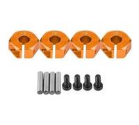 Adaptateurs pour moyeux de roue hexagonaux, 12 mm universels pour voitures RC HSP Sakura à l’échelle 1/10 (4 pièces) (7 mm - orange) G