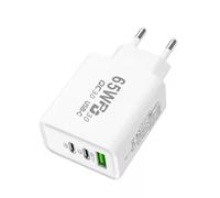 Adaptateurs Rapides 65W pour iPhone chargeur Apple Adaptateur USB-C (12W Max) (Blanc)