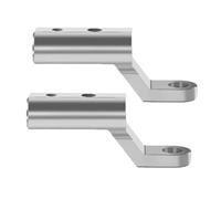 Adaptateurs Support D'extension en Aluminium pour Rétroviseur De Moto Et Scooter, pour Fixation(White)