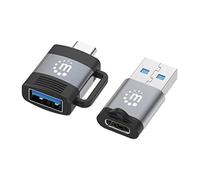 Manhattan Adaptateurs USB – Lot de 2 USB-C vers USB-A + adaptateur USB-A vers USB-C