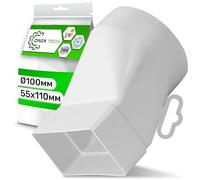 AdaptateurTuyau Climatiseur D'un Tube Rond Ø100 mm à un Tube Rectangulaire Ø55x110 mm pour Les Conduits D'admission D'air - Garantie de 5 Ans - ONIX TECH