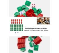 Adapté À Tous Les Monopoly Deal Accessoires De Jeu, Monopoly Classique Pièces De Rechange De Jeu,Avec 46 Pièces De Rechange Pour Les Amateurs De Jeux De Société, Pièces De Rechange De Jeu