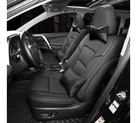 Adapté Aux Besoins du Client pour Le Siège De Voiture pour Toyota pour Highlander Montagnard Couvre Style Plein Contour Cuir Ensembles Housses Siège Voiture(Black Deluxe Version,7 Seats)