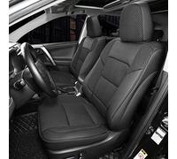 Adapté Aux Besoins Du Client Pour Le Siège De Voiture Pour Toyota Pour Highlander Montagnard Couvre Style Plein Contour Cuir Housses Siège Auto(Black lce Silk,7 Seats)