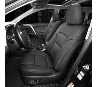 Adapté Aux Besoins du Client pour Le Siège De Voiture pour Toyota pour Highlander Montagnard Couvre Style Plein Contour Cuir Ensembles Housses Siège Voiture(Cuir Noir,5 Seats)
