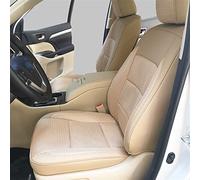 Adapté Aux Besoins Du Client Pour Le Siège De Voiture Pour Toyota Pour Highlander Montagnard Couvre Style Plein Contour Cuir Housses Siège Auto(Beige lce silk,7 Seats)