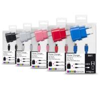 Adapter AC 'Color edition' pour 3DS /3DS XL / DSI / DSI XL / micro USB / mobiles phones