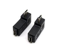 Adapter Adaptateur Micro USB à 5 broches, coudé à 90 degrés, mâle à femelle, Extension, livraison gratuite + numéro de suivi, 2 pièces
