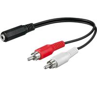 Adapter audio Goobay | Żeński | RCA x 2 | Mini-jack stereo 3,5 mm | 0,2 m