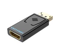 Vention HBKB0 Adaptateur DP Mâle vers HDMI Femelle, 1920x1080 60Hz, Contacts Or, ABS Noir, Compatible Windows/macOS/Linux, Plug & Play, 23.1x40.1x8.9mm