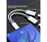 Adapter Dual Usb C Jack For Iphone 16 15 Pro Compatible With S24 S23 Earphone Plug For Apple Audio Headphone Adapter Dac Aux Type C Charger Cable Connector For Ipad Phone Splitter