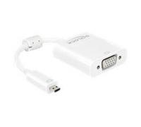 Adapter HDMI Micro-D male > VGA female with Audio - Adaptateur VGA - 19 pin micro HDMI Type D (M) pour HD-15 (VGA), mini-phone stereo 3.5 mm,