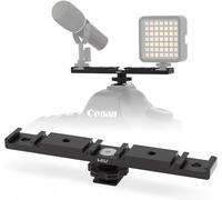 Adapter Holder for Hot Shoe Triple Cold Shoe Mount for Flash Microphone LED Video Monitor Camera Accessories (Longer Model)