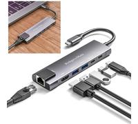 Adapter (HUB) USB Typ C auf HDMI/2x USB3.0/2x USB Typ C/RJ45