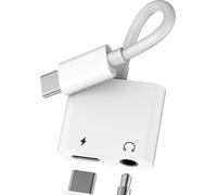 Adapter Jack USB C to 3.5 mm Earphone (2 in 1) for IPhone16 15 Pro Max Earphone and Charger Cable Compatible with S24 S23 AUX Connector for Apple DAC Audio For iPad Headphone Jack