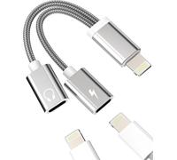 Adapter Lightning Jack for iphone 14 13 12 11Pro Max Dual Socket Cable Earphone Audio Headphone Splitter Charger Connector for Apple for ipad Air Auxiliary Music Accessory Tablet Car
