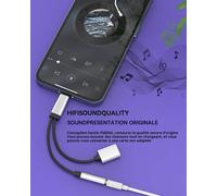 Adapter Lightning To Jack Earphone 3.5mm (2in1)Certified For Apple Mfi Charger Headphone Splitter For Iphone 14 13 Pro Max Audio Cable Plug Connector Charging Accessory Portable Car Aux Cable