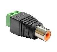 Adapter RCA female > Terminal Block - Adaptateur audio/vidéo - vidéo composante/audio - 2 bloc de terminal de broches femelle pour RCA femelle