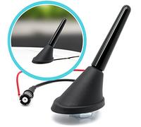 Adapter-Universe Adaptateur d'antenne Universelle Courte Tige 5 cm + Prise de Base d'antenne 16 V Noir