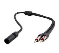 Adapter Universe Antennen Adaptateur Y DIN ISO femelle vers 2 mâles répartiteur câble de répartiteur compatible avec antenne de voiture Noir