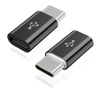 Adapter USB C Auf Micro USB 2 Pack, USB Typ C (Female) zu Micro-USB (Male) Adapter, Unterstützt 2,4 A Schnellladung für Samsung, Huawei, Xiaomi, Power Bank (Noir)