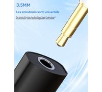 Adapter USB C To 3.5mm Jack (2in1)type C Cable Earphone Charger Dual Plug Connector For iphone 16 15 Pro Compatible With For Apple Audio For ipad Headphone DAC AUX Microphone Splitter