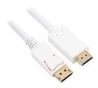 Adapterkabel Displayport 1.2 Hdmi 4k (weiß, 3 Meter)