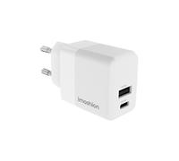 imoshion Adapteur secteur - Chargeur - USB-C + USB-A - Power Delivery et Quick Charge - 35W - Blanc