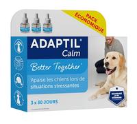 ADAPTIL Calm - Pack 3 Recharges Anti-Stress pour Chien | 3 x 48 ml, Agit 3x30 jours, Mode d'action naturel, Sans somnolence, Fabriqué en France