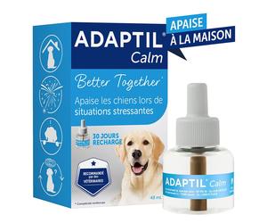 ADAPTIL Calm - Recharge pour diffuseur anti-stress chiens Mode d'action naturel Agit pendant 30 jours Sans somnolence Fabriqué en France Flacon 1 pc(s)